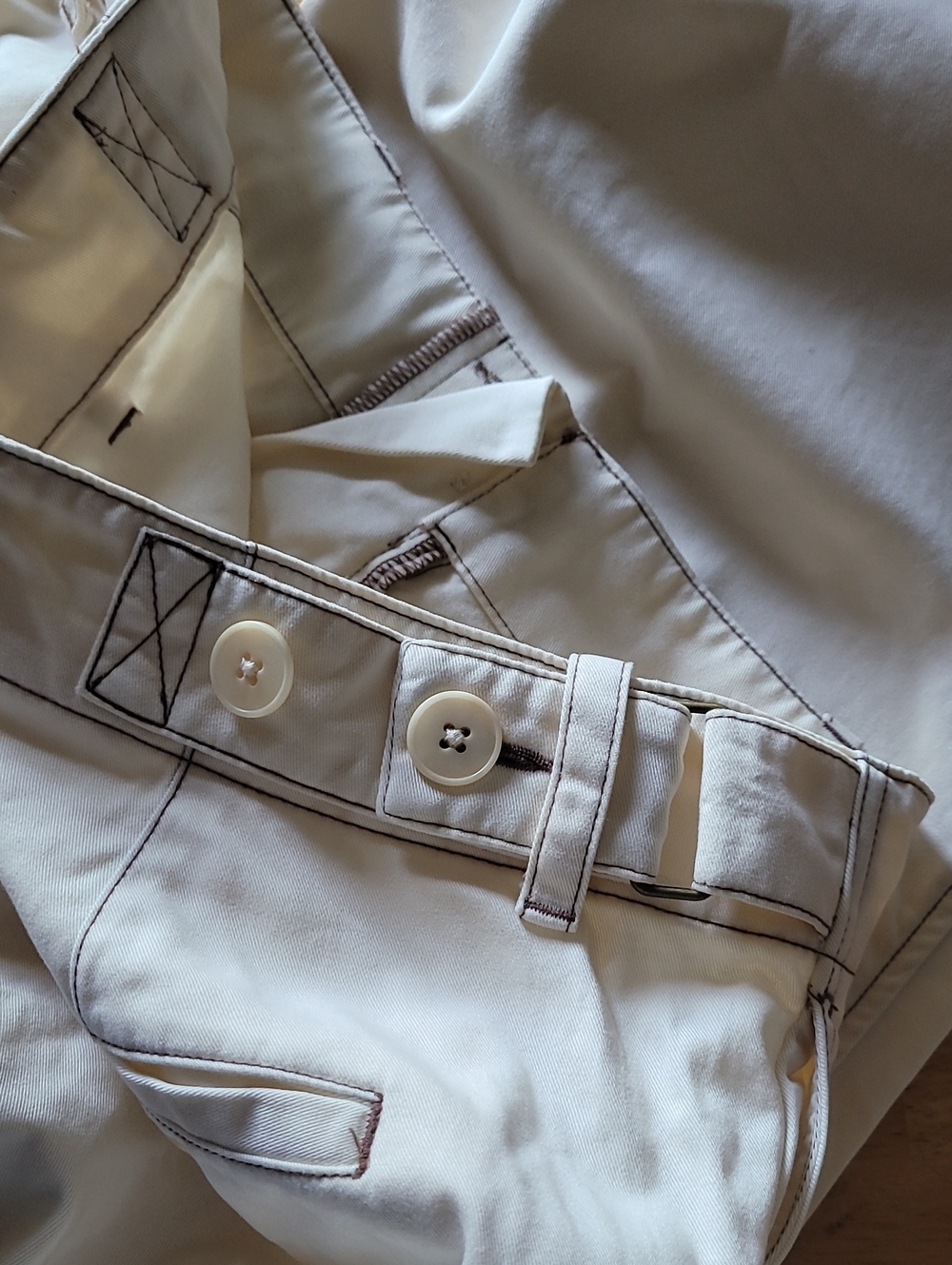 Madewell Button-tab Wide Leg Pants in Antique Cream - Picture 10 of 12